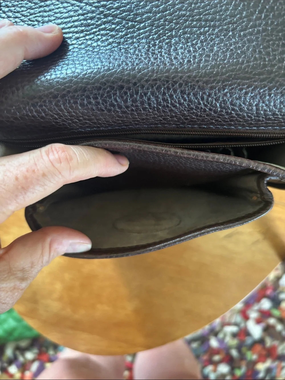 Dark Brown Leather Crossbody Bag - Classic Everyday Carry